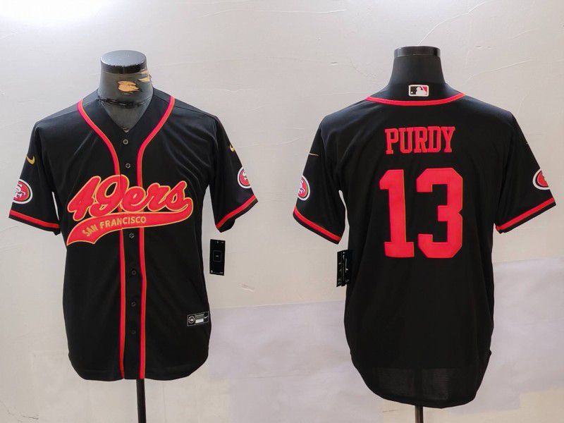 Men San Francisco 49ers #13 Purdy Black gold Joint Name 2024 Nike Limited NFL Jersey style 1->san francisco 49ers->NFL Jersey